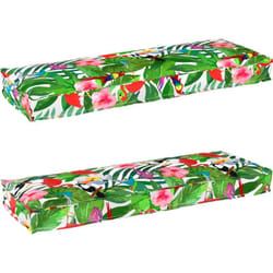 Vidaxl - Coussins de palette pour banc 2 pcs Jungle tropicale 120x40x8 cm Tissu Oxford
