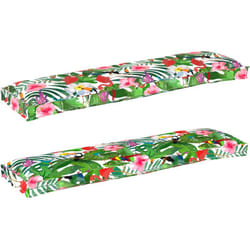 Coussins de palette pour banc 2 pcs Jungle tropicale 150x40x8 cm Tissu Oxford Vidaxl