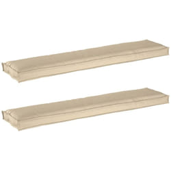 Set de coussins de palette 2 pcs Beige 180 x 40 x 8 cm vidaXL