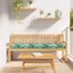 vidaXL Coussins de palette pour banc 2 pcs Motif de feuilles 200x40x8 cm Tissu Oxford