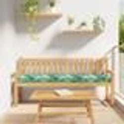 vidaXL Coussins de palette pour banc 2 pcs Motif de feuilles 200x40x8 cm Tissu Oxford