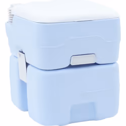 Pour les amoureux du grand air, cette toilette portable en bleu clair vous offre une solution pratique et hygiénique lors de  ...