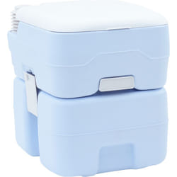 Lampe de Toilette Portable Bleue et Blanche en Plastique 20 l Vidaxl