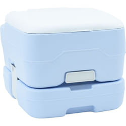 Toilette de camping portable bleu 10L avec réservoir d'eau douce de 10L et réservoir à déchets Vidaxl