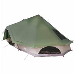 Tente Tipi familiale - vidaXL - 680x430x270 cm - 10 personnes - Vert - Imperméable - 1 chambre - 1 porte - 3 fenêtres