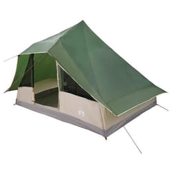 Tente Tipi en taffetas - vidaXL - 364x281x257 cm - Vert - 10 personnes - Imperméable - E-port - Poteaux en acier