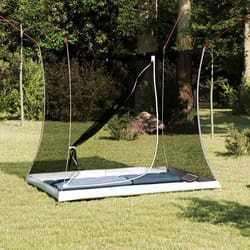 VidaXL Tente camping en mesh 208 x 140 x 175 cm Noir - légère et respirante