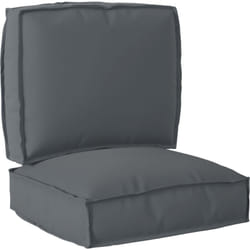 Ensemble de coussins en palettes de 2 pièces Anthracite en tissu Oxford Vidaxl