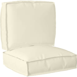 Ensemble de coussins de palette de 2 pièces Crème en tissu Oxford Vidaxl