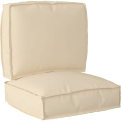 Ensemble de coussins de palette 2 pièces en tissu Oxford beige vidaXL