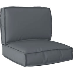 Ensemble de coussins en palette 2 pièces Anthracite en tissu Oxford Vidaxl