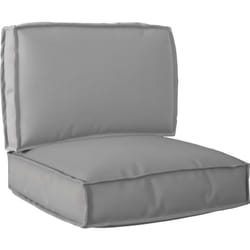 Ensemble de coussins de palette de 2 pièces en tissu oxford gris Vidaxl