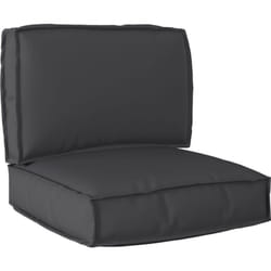 Ensemble de coussins de palette de 2 pièces en tissu oxford noir Vidaxl