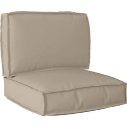Set de Coussins de Palette en 2 Pièces Taupe en Tissu Oxford Vidaxl
