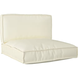 Ensemble de coussins de palette en 2 pièces crème en tissu Oxford Vidaxl