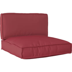 Set de coussins sur palettes de 2 pièces rouge vin en tissu Oxford Vidaxl