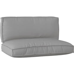 Ensemble de coussins de palette 2 pièces en tissu Oxford gris Vidaxl