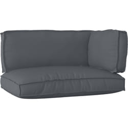 Ensemble de Coussins de Palette 3 Pièces en Tissu Oxford Anthracite Vidaxl