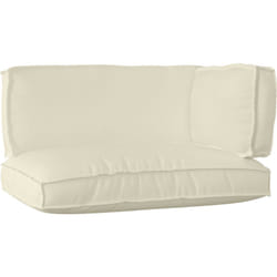 Ensemble de coussins de palette 3 pièces Crème en tissu Oxford Vidaxl