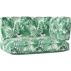 Ensemble de coussins pour palette en 3 pièces avec motif de feuilles en tissu Oxford Vidaxl