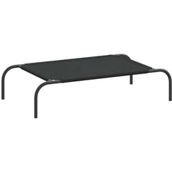 Lit surélevé pour chien noir 90x50x20 cm tissu oxford et acier Vidaxl