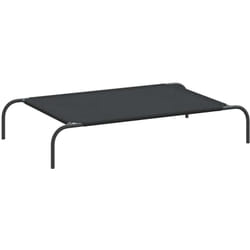 Lit surélevé pour chien noir 110x65x20 cm tissu oxford et acier Vidaxl