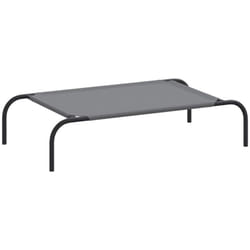 Lit surélevé pour chien gris 90x50x20 cm tissu oxford et acier Vidaxl