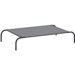 Lit surélevé pour chien gris 110x65x20 cm tissu oxford et acier Vidaxl