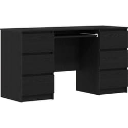 Bureaux 2 pcs Chêne Noir 140x50x76 cm Bois d'ingénierie vidaXL