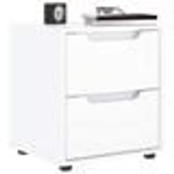 vidaXL Table de chevet VISNES blanc 45x40x50 cm bois d'ingénierie