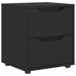 VidaXL 4108281 Table de nuit et table de chevet 2 tiroir(s) Noir
