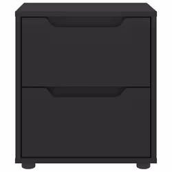 VidaXL 4108281 Table de nuit et table de chevet 2 tiroir(s) Noir - Vue supplémentaire 4