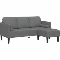 Ce canapé d'angle en L est fait pour les salons modernes, alliant confort et style. En gris foncé avec ses lignes épurées, c' ...