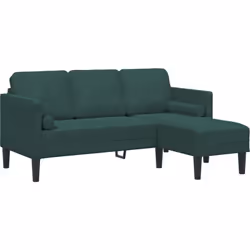 Ce canapé méridienne vert foncé est idéal pour les espaces de vie modernes. Son design rectangulaire épuré offre à la fois co ...