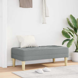 Vidaxl - Banc Gris Clair 113 X 57 X 39 Cm Tissu