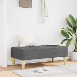 Vidaxl - Banc Gris Foncé 113 X 57 X 39 Cm Tissu
