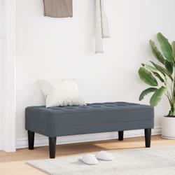 Vidaxl - Banc Gris Foncé 113 X 57 X 39 Cm Velours