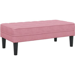 Vidaxl - Banc Rose 113x57x39 cm en Velours