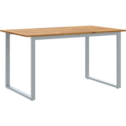 Vidaxl - Table de jardin Gris 140x80x75 cm Acier et Bois d'acacia solide