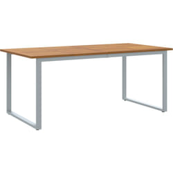 Vidaxl - Table de repas extérieure Grise 180x90x75 cm en acier et bois d'acacia