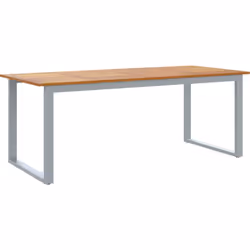 Cette Table de Salle à Manger Rectangulaire en Bois rend tes repas dehors top, alliant style et praticité avec une constructi ...