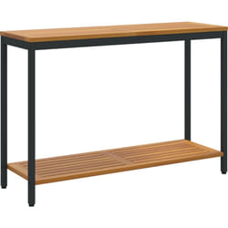 Vidaxl - Table d'extérieur Naturelle et Noire 35x110x75 cm en Bois Massif et Acier
