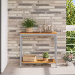 Cette table d'extérieur a des lignes épurées et un style minimaliste qui dynamisent ton balcon ou jardin. Fait en bois d'acac ...