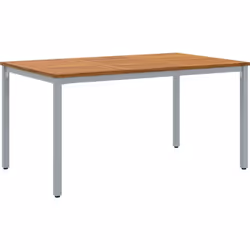 Cette table à manger est un super point de rassemblement pour les moments dehors, combinant le côté rustique du bois massif a ...