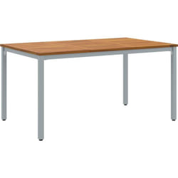 Table de jardin 150x90x75 cm en bois d'acacia massif et métal vidaXL