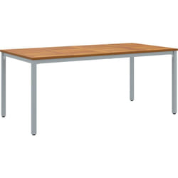 Table de jardin 180x90x75 cm en bois d'acacia massif et métal vidaXL