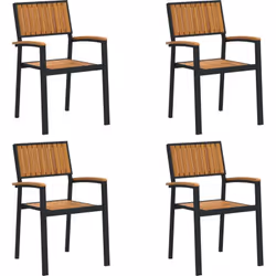 Cet ensemble de chaises de patio en bois d'acacia naturel allie simplicité et confort, idéal pour votre balcon ou patio. Avec ...