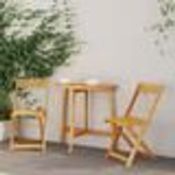 vidaXL Ensemble Bistro Pliant 3 Pièces en Bois d'Acacia Massif