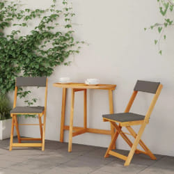 vidaXL Ensemble bistrot 3 pcs Marron Bois d'acacia massif