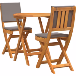 Cet ensemble bistro pliable combine fonctionnalité et style moderne, parfait pour les petits espaces extérieurs comme les bal ...